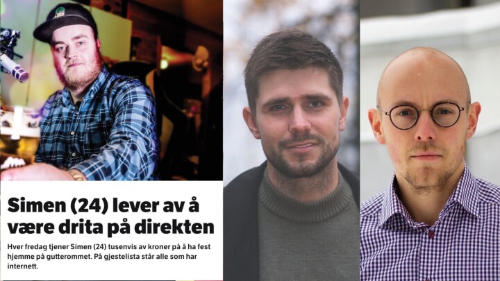 «Som psykologer ser vi med bekymring på at NRK fremstiller Simen som frisk fra sin angst på grunn av internett og alkohol», skriver Fredrik Lian og Jørgen Flor.