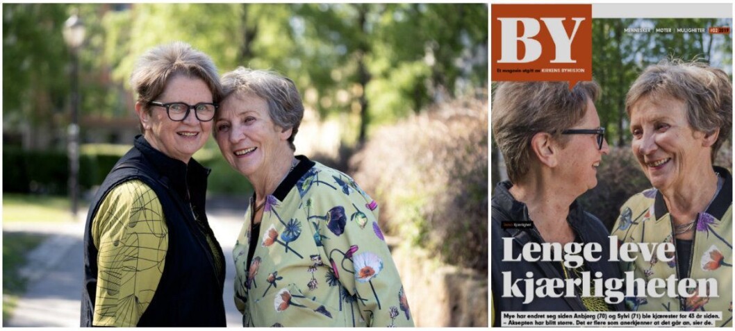 kjæresteparet Anbjørg Ohnstad (70) og Sylvi Sæther (71). Foto: Torstein Ihle, Kirkens Bymisjon kjæresteparet Anbjørg Ohnstad (70) og Sylvi Sæther (71). Foto: Torstein Ihle, Kirkens Bymisjon