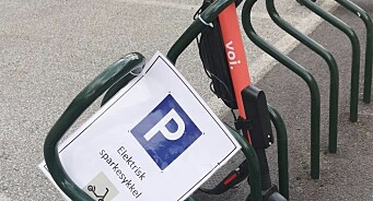 NRK innfører egen parkering for el-sparkesykler på Marienlyst