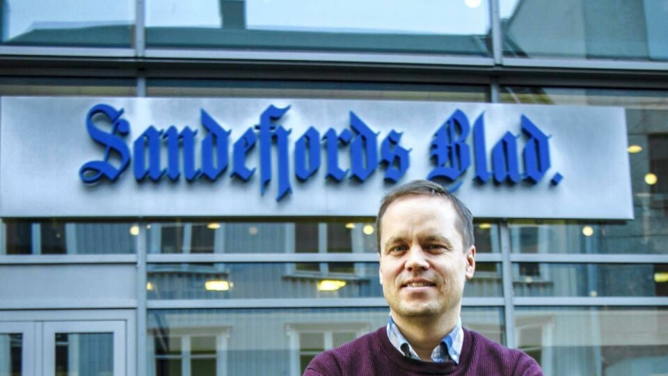Ansvarlig redaktør i Sandefjords Blad, Steinar Ulrichsen.