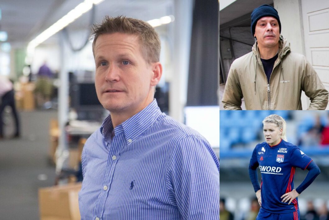 VGs sportskommentator Leif Welhaven, Josimar-redaktør Håvard Melnæs og Lyon-spiller Ada Hegerberg. VGs sportskommentator Leif Welhaven, Josimar-redaktør Håvard Melnæs og Lyon-spiller Ada Hegerberg.