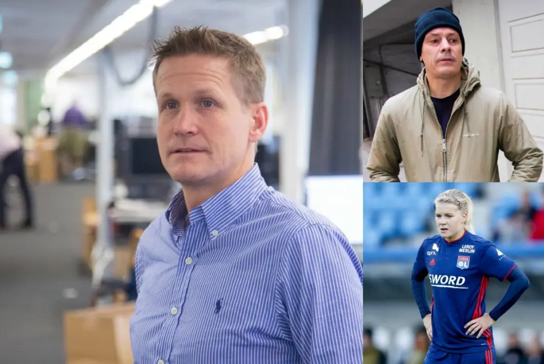 VGs sportskommentator Leif Welhaven, Josimar-redaktør Håvard Melnæs og Lyon-spiller Ada Hegerberg. VGs sportskommentator Leif Welhaven, Josimar-redaktør Håvard Melnæs og Lyon-spiller Ada Hegerberg.