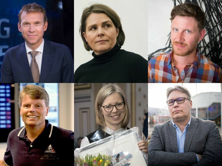 Kommentatorane Aslak Eriksrud (TV 2), Hege Ulstein (Dagsavisen), Jens Kihl (Bergens Tidende), Vidar Udjus (Fædrelandsvennen), Trine Eilertsen (Aftenposten) og Skjalg Fjellheim (Nordlys).