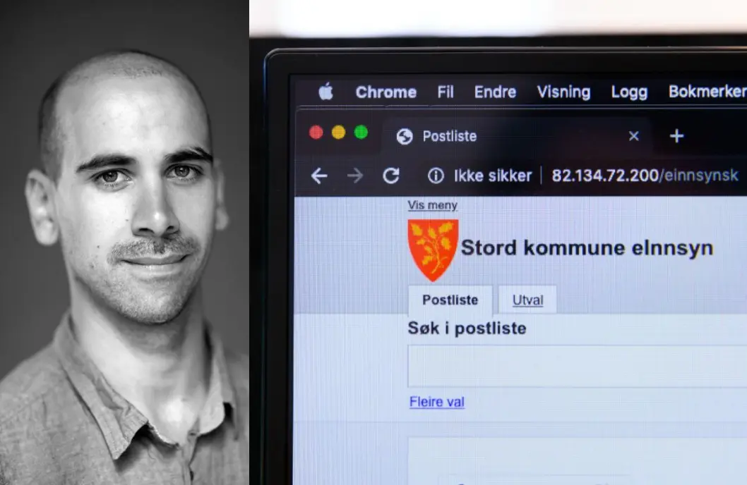 Redaktør i Stord24, Jonas Sætre og innsynsportalen til Stord kommune. Redaktør i Stord24, Jonas Sætre og innsynsportalen til Stord kommune.