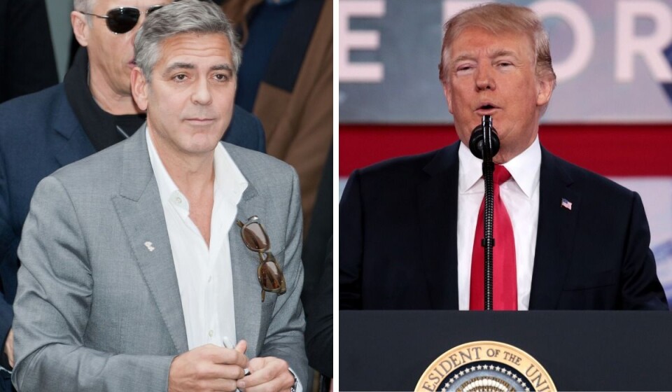George Clooney og Donald Trump. George Clooney og Donald Trump.