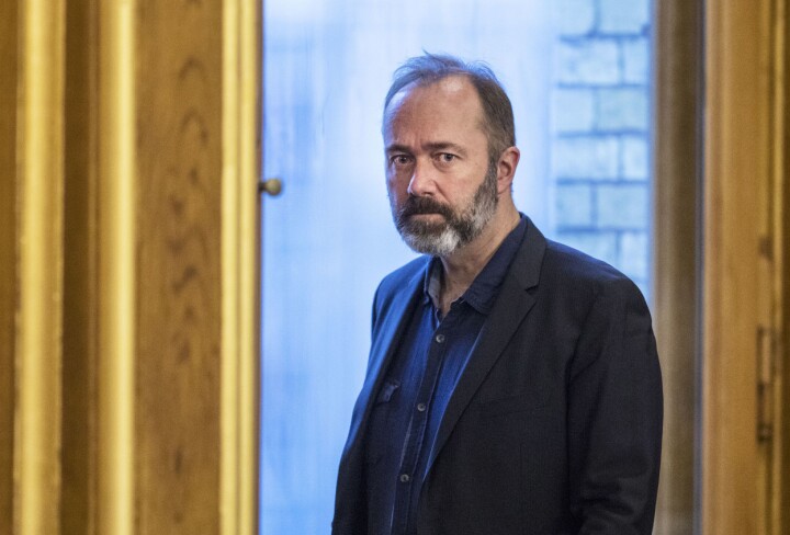 Trond Giske (Ap) under finansdebatten på Stortinget.