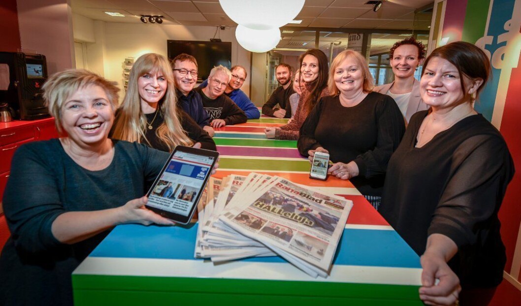 Et utvalg av redaksjonen i Rana Blad kunne denne uken feire de ferske regnskapstallene. Et utvalg av redaksjonen i Rana Blad kunne denne uken feire de ferske regnskapstallene.