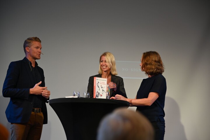 Mats Rønning, Mina Gerhardsen og ordstyrer Tone Foss Aspevoll.