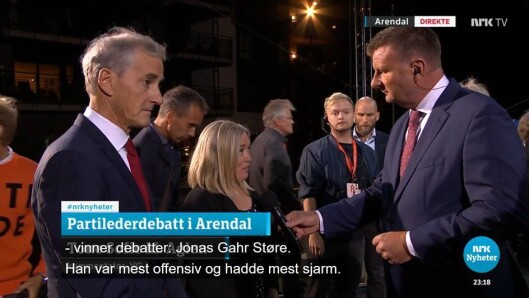 Tone Sofie Aglen skryter av Jonas Gahr Støres sjarm. Tone Sofie Aglen skryter av Jonas Gahr Støres sjarm.