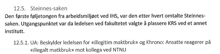 PRESSEGJENNOMGANG: Steinnes-saken var saken som sprakk i juni i fjor. UA betyr Universitetsavisa.