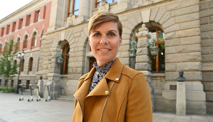 Norsk Journalistlags medierettsadvokat Ina Lindahl Nyrud utenfor Høyesterett.
