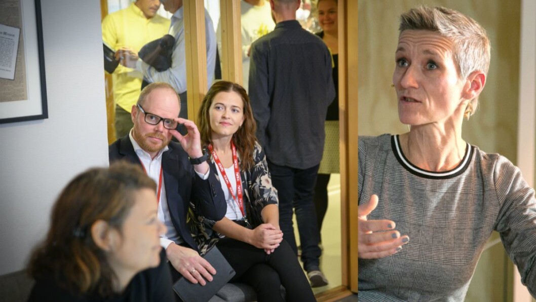 Sjefredaktør Gard Steiro og nyheitsredaktør Tora Bakke Håndlykken i PFU-møte 28. august 2019. Til høgre: Redaktør Esther Moe i Suldalsposten. Sjefredaktør Gard Steiro og nyheitsredaktør Tora Bakke Håndlykken i PFU-møte 28. august 2019. Til høgre: Redaktør Esther Moe i Suldalsposten.