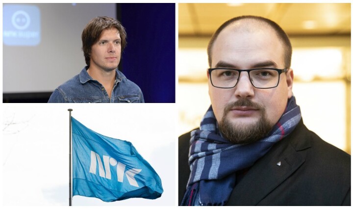 Programleder Andreas Wahl i Folkeopplysningen og Erik Waatland, redaktør i Medier24. Programleder Andreas Wahl i Folkeopplysningen og Erik Waatland, redaktør i Medier24.