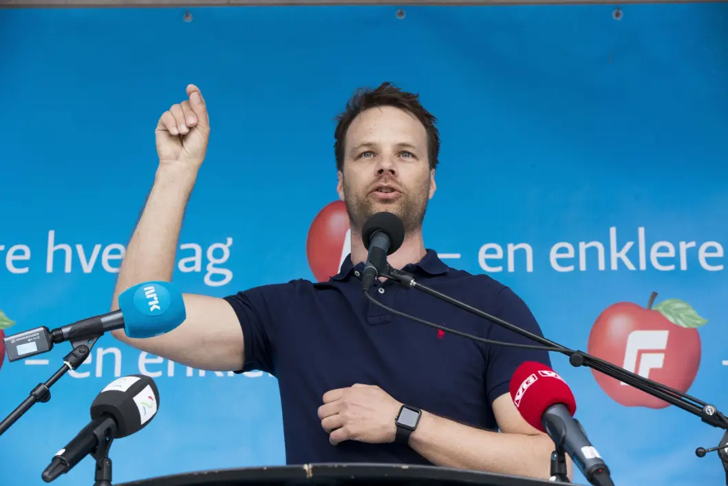 Jon Helgheim, her avbildet på talerstolen i Drammen 1. mai i fjor. Jon Helgheim, her avbildet på talerstolen i Drammen 1. mai i fjor.