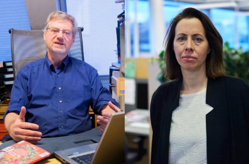 Redaktør Magne Lerø i Dagens Perspektiv og redaktør Anna B. Jenssen i Morgenbladet. Redaktør Magne Lerø i Dagens Perspektiv og redaktør Anna B. Jenssen i Morgenbladet.