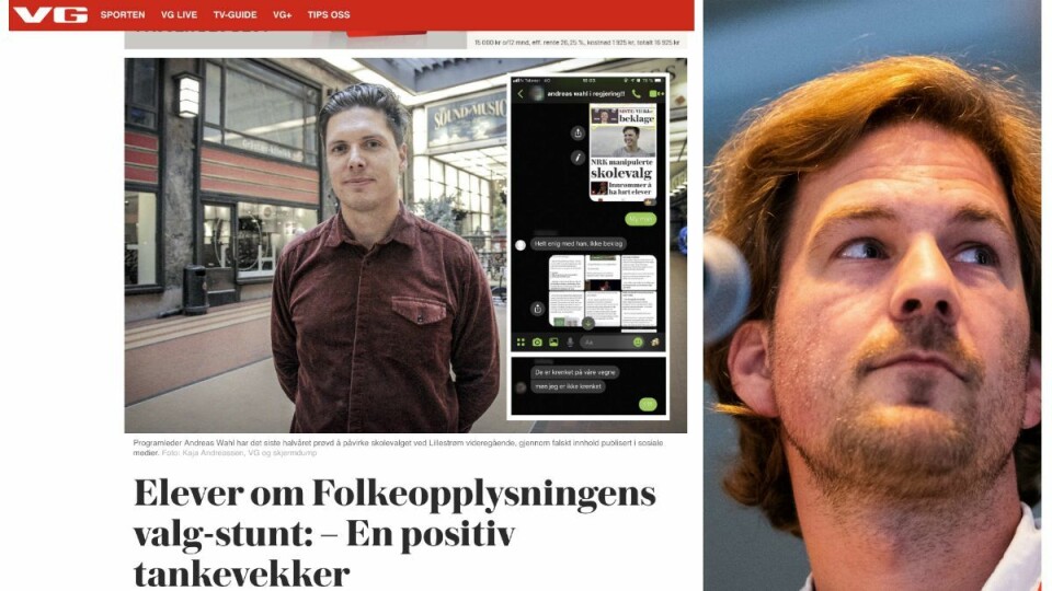 Journalist Eiliv Frich Flydal i VG svarer Lillestrøm-elevene om NRK og «Folkeopplysningen»