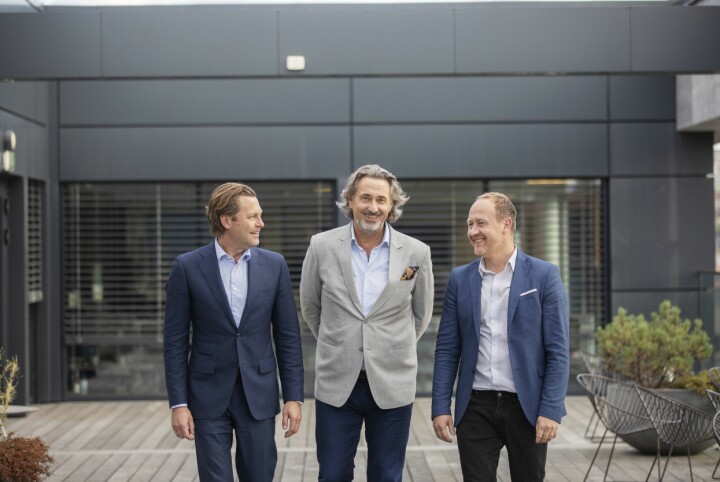 CEO Hyper, Jørgen Schibsted (f.v.), CEO Ahead Group, Per Engh Halvorsen og CEO Redink, Øyvind Vederhus