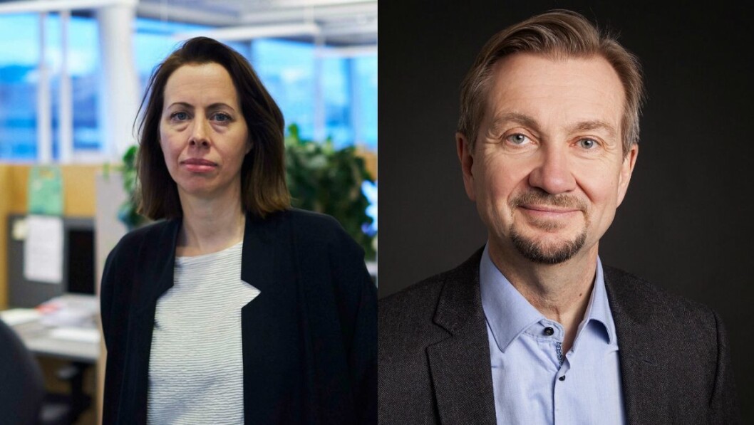 Ansvarlig redaktør Anna B. Jenssen i Morgenbladet og mediekritiker Trygve Aas Olsen. Ansvarlig redaktør Anna B. Jenssen i Morgenbladet og mediekritiker Trygve Aas Olsen.