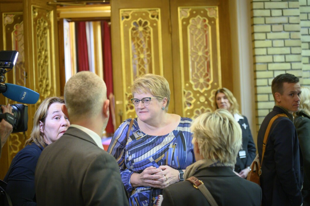 Kulturminister Trine Skei Grande (V) på budsjettdagen 2019. Kulturminister Trine Skei Grande (V) på budsjettdagen 2019.