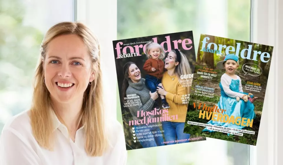 Nina Lødemel er ny redaktør i Foreldre&Barn, og vil jobbe for å vise fram mangfold i magasinet. Her med to av høstens forsider.