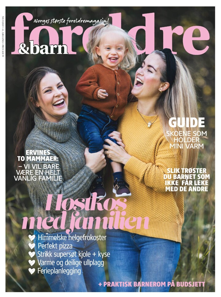 Forsiden av den nye utgaven av Foreldre & Barn som kommer 18. Oktober