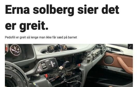 Slik så saken ut hos Dagbladet.no Slik så saken ut hos Dagbladet.no