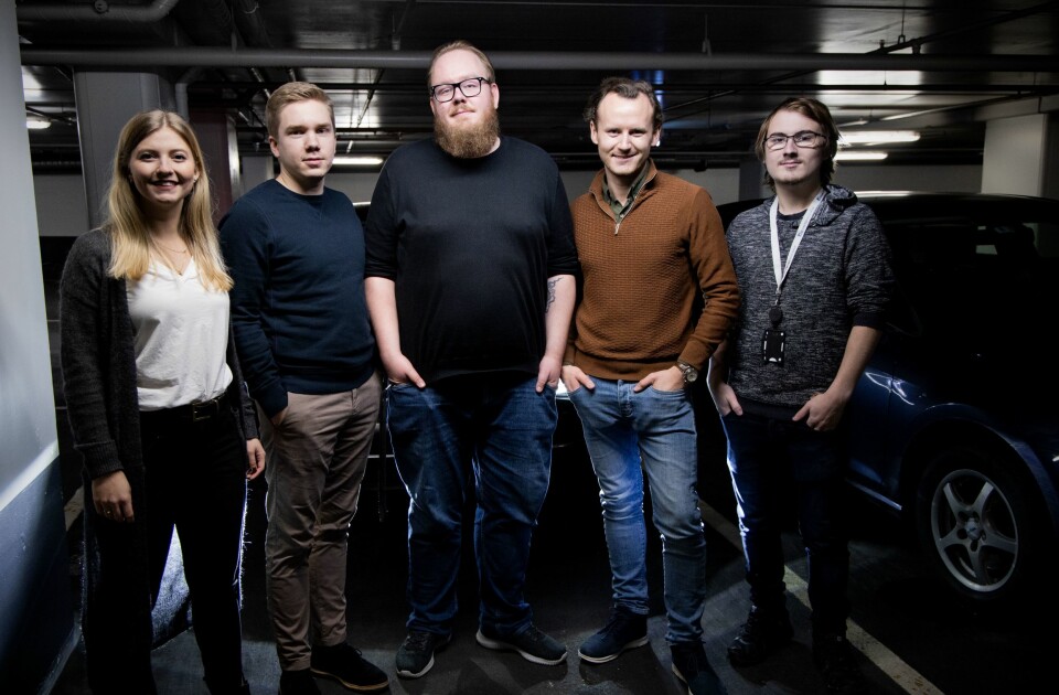 VG Lab, bestående av (fra venstre) Karina Sem Glømmi, Kristoffer Alfheim, Ruben Hagen, Jørgen Elton Nilsen og Petter Høgmo Kaspersen