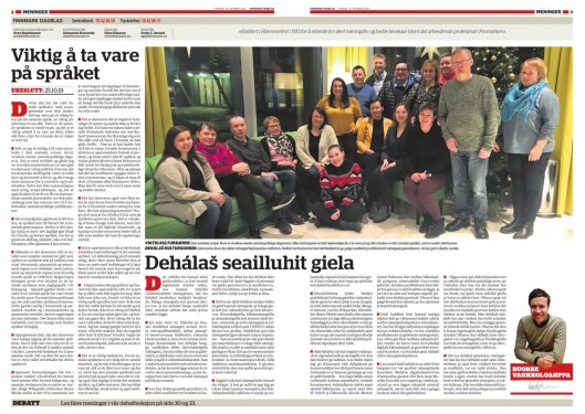 Faksimile av ledersidene i Finnmark Dagblad Faksimile av ledersidene i Finnmark Dagblad