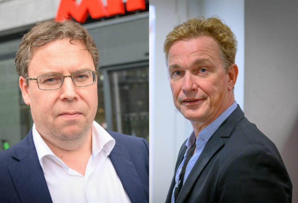 Nyhetsredaktør Frode Hansen i Dagbladet og Espen Olsen Langfeldt, redaktør i NRK Direkte.