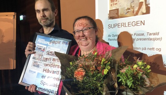 Synnøve Skeie Fosse og Tarald Reinholt Aas vant for årets sak Synnøve Skeie Fosse og Tarald Reinholt Aas vant for årets sak