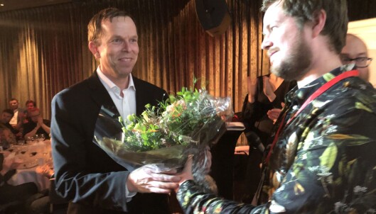 Årets foto-vinner Tormod Flem Vegge (til venstre) og jurymedlem Sondre Lindhagen Nilssen Årets foto-vinner Tormod Flem Vegge (til venstre) og jurymedlem Sondre Lindhagen Nilssen
