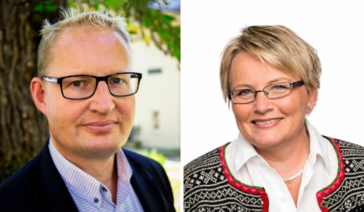 forbruker- og kommunikasjonssjef Carsten Henrik Pihl (t.v.) og redaktør Nina Granlund Sæther i Hus og Bolig.