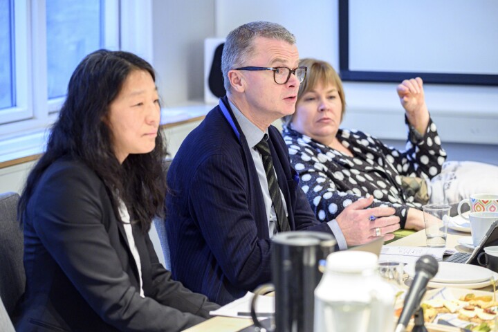 Lars Helle (i midten) under PFU-møtet 18. desember 2019.