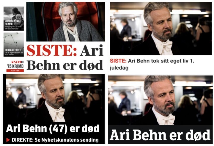 Derfor omtalte en rekke medier Ari Behns selvmord: – Helt riktig valg