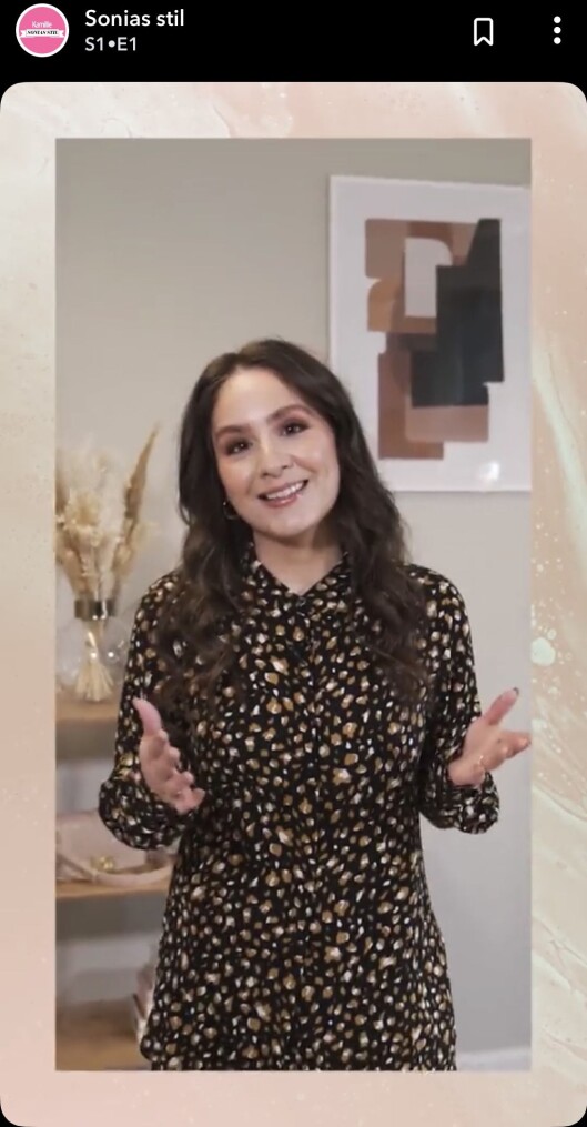 Første episode av Kamille-programmet «Sonias stil» med Sonia Huanca Vold på Snapchat Show. Første episode av Kamille-programmet «Sonias stil» med Sonia Huanca Vold på Snapchat Show.