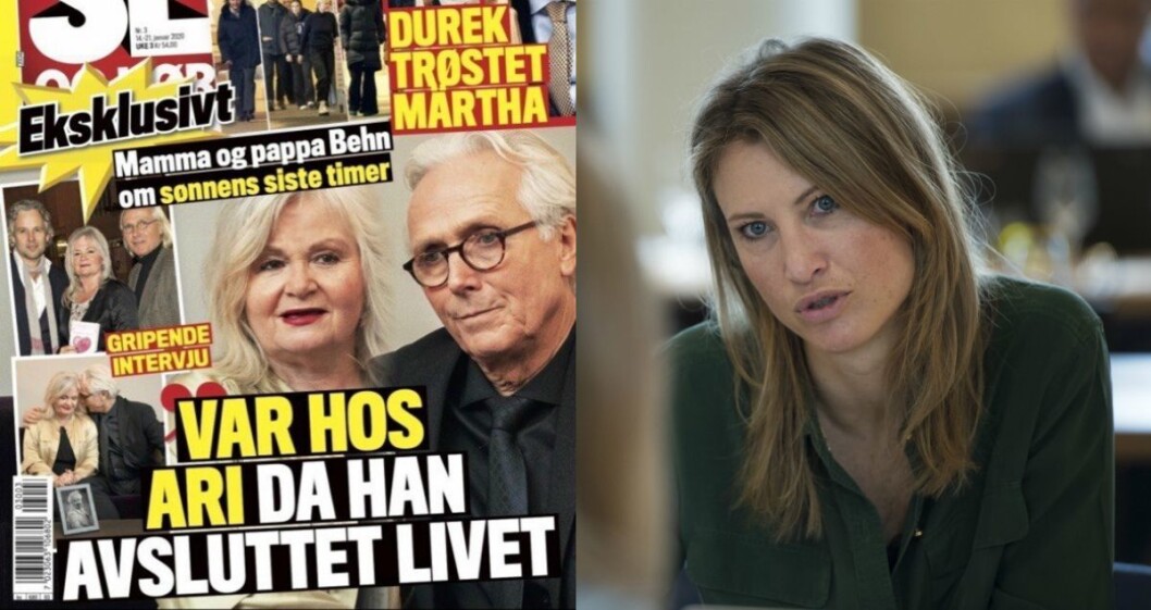 Til venstre er siste utgåve av Se og Hør. Til høgre er tidlegare PFU-medlem Eva Sannum. Til venstre er siste utgåve av Se og Hør. Til høgre er tidlegare PFU-medlem Eva Sannum.