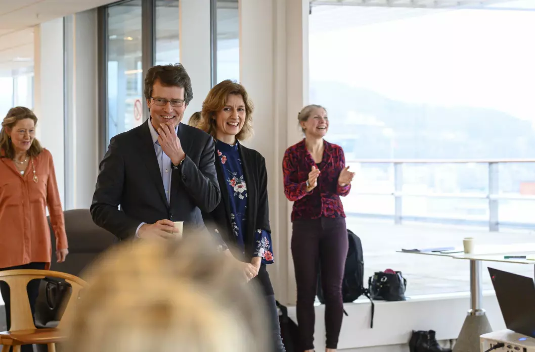 Marianne Johansen er redaksjonssjef økonomi- og politikkavdelingen i NRK. Hun har fått Per Axel Koch, konsernsjef, Polaris Media som mentor.