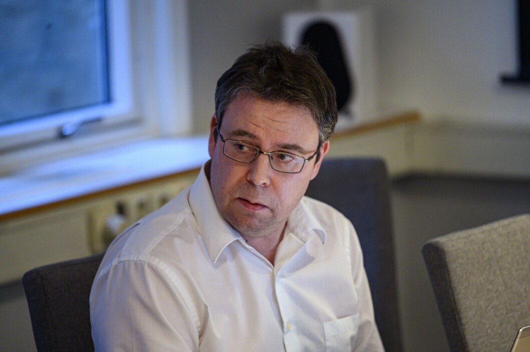 Nyhetsredaktør i Dagbladet, Frode Hansen, i PFU møte. Nyhetsredaktør i Dagbladet, Frode Hansen, i PFU møte.