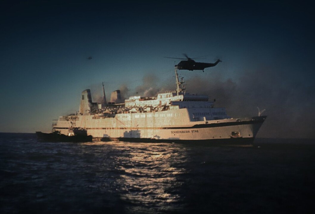 Scandinavian Star, fotografert av Politiet under redningsarbeidet. Scandinavian Star, fotografert av Politiet under redningsarbeidet.