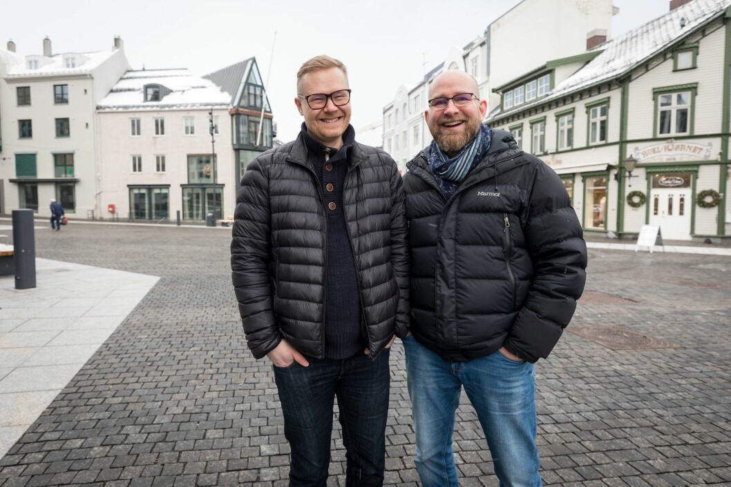 Morten I. Jensen (til høyre) og Lars Richard Olsen gleder seg stort til satsingen på ny avis i Harstad. De blir henholdsvis ansvarlig redaktør og nyhetsredaktør.