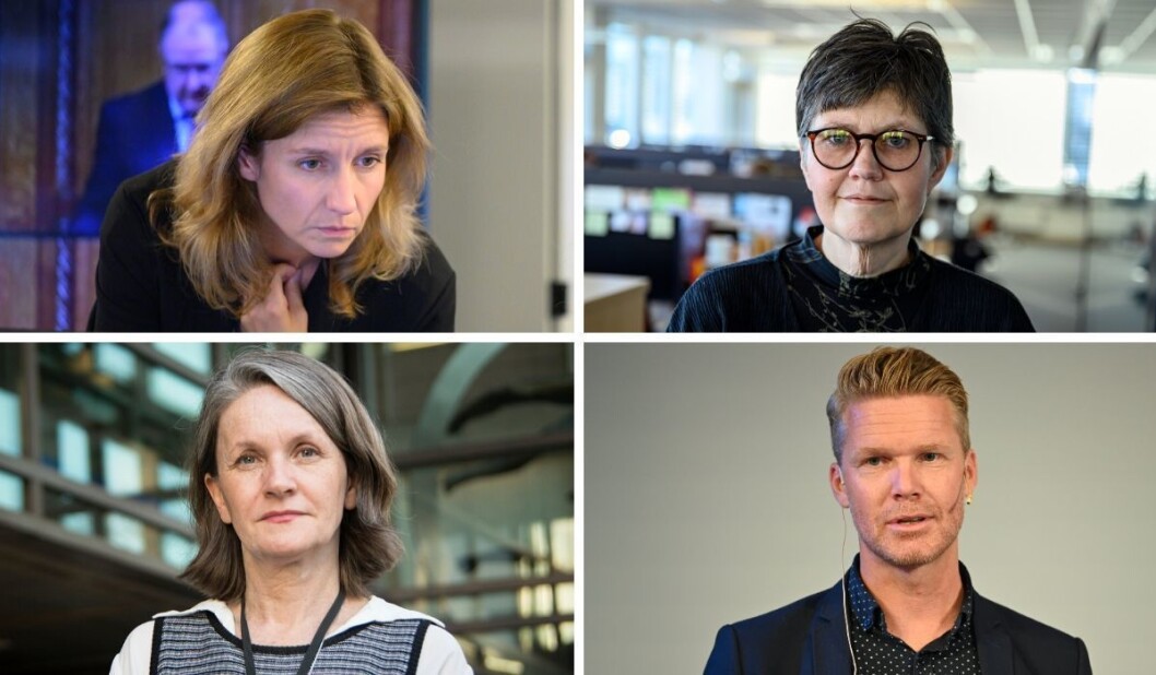 Meningene er delte om Cato Husabø Fossens utspill blant Marianne Johansen i NRK (øverst fra venstre), Berit Aalborg i Vårt Land, Hanne Skartveit fra VG og Dagbladets Mats Rønning. Meningene er delte om Cato Husabø Fossens utspill blant Marianne Johansen i NRK (øverst fra venstre), Berit Aalborg i Vårt Land, Hanne Skartveit fra VG og Dagbladets Mats Rønning.