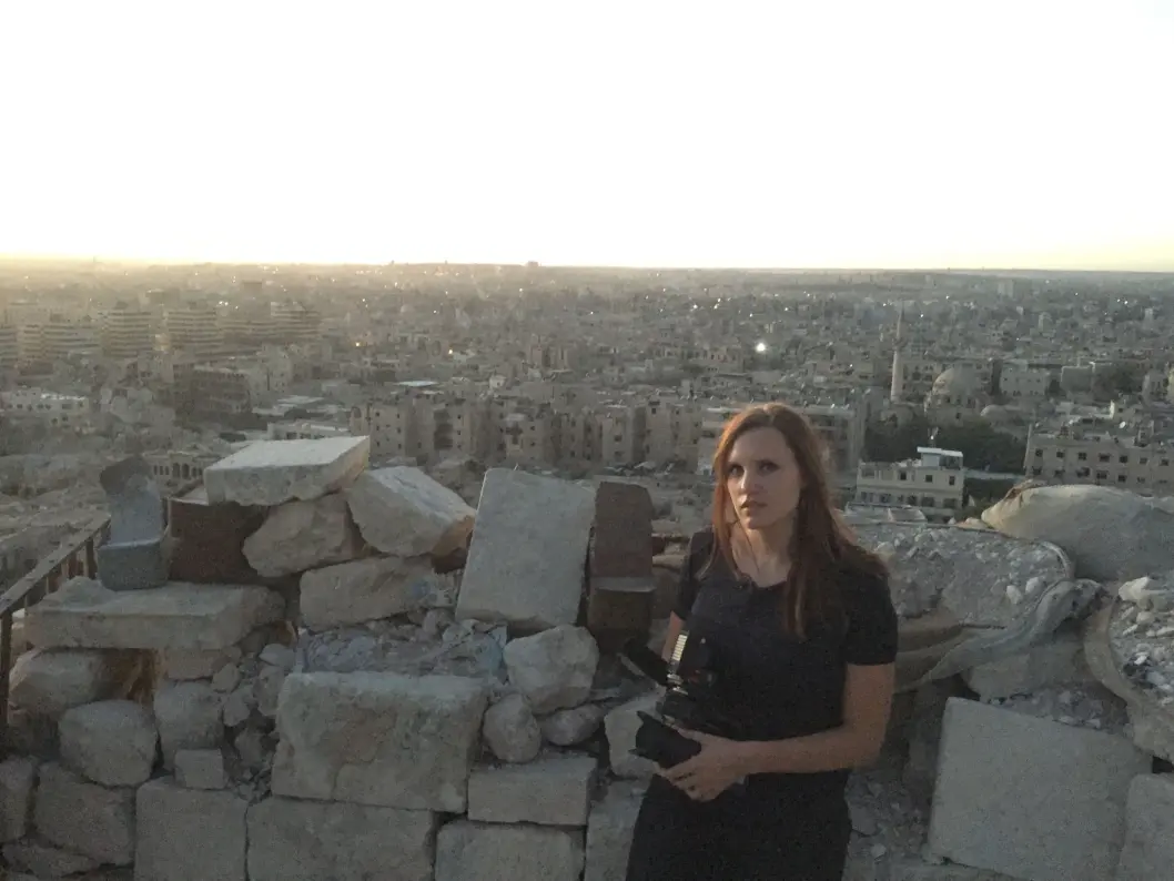 Kristin Solberg i Aleppo. Kristin Solberg i Aleppo.
