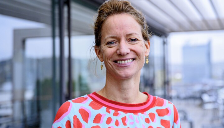 Konsernsjef i NHST, Hege Yli Melhus Ask, her under Medienettverkets høstmøte 2019.