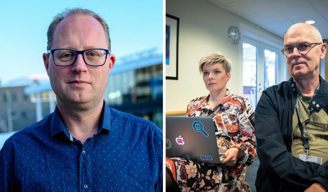 Tomas Bruvik, generalsekretær i LLA, og styreleder Silje Sjursen Skiphamn og sekreteriatsleder John Bones i Skup. Tomas Bruvik, generalsekretær i LLA, og styreleder Silje Sjursen Skiphamn og sekreteriatsleder John Bones i Skup.