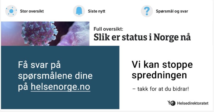Denne lå på forsiden av NRK.no fredag morgen.
