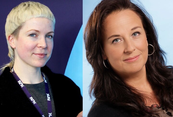 Ingjerd Østrem Omland og Christina Rezk Resar i NRK.