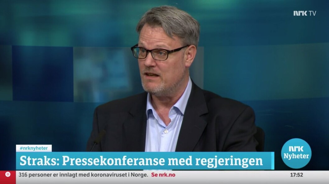 NRK-journalist Hallvard Sandberg. NRK-journalist Hallvard Sandberg.
