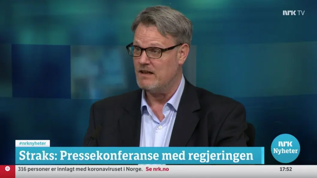 NRK-journalist Hallvard Sandberg. NRK-journalist Hallvard Sandberg.