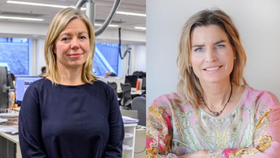Sjefredaktør Trine Eilertsen i Aftenposten og redaktør og gründer Julia Schreiner Benito i helsenettstedet Caluna. Sjefredaktør Trine Eilertsen i Aftenposten og redaktør og gründer Julia Schreiner Benito i helsenettstedet Caluna.