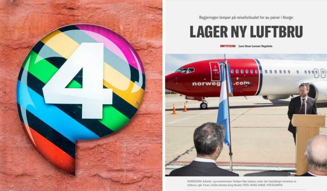P4-logoen og skjermdump av Klassekampen-artikkelen. P4-logoen og skjermdump av Klassekampen-artikkelen.